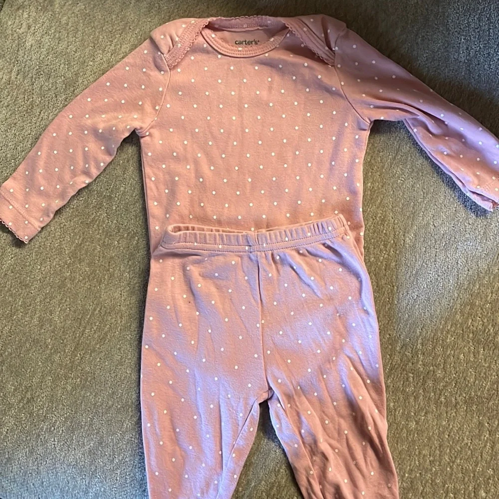 Carter's Pink Polka Dot Kids Matching Set